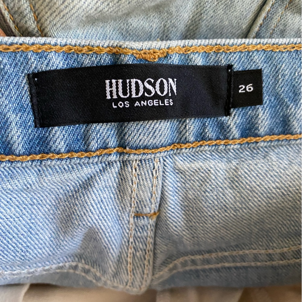 Hudson Two Tone Patchwork Straight Leg Five Pocke… - image 7